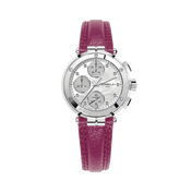 NEWPORT - CHRONO LADY - ACIER, DIAMANTS & CUIR