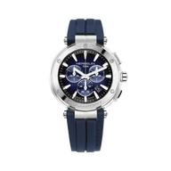 NEWPORT - CHRONOGRAPHE - ACIER, BLEU & NOIR