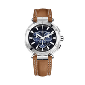 NEWPORT - CHRONOGRAPHE - NOIR & CUIR CAMEL