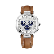 NEWPORT - CHRONOGRAPHE - ACIER & CUIR CAMEL