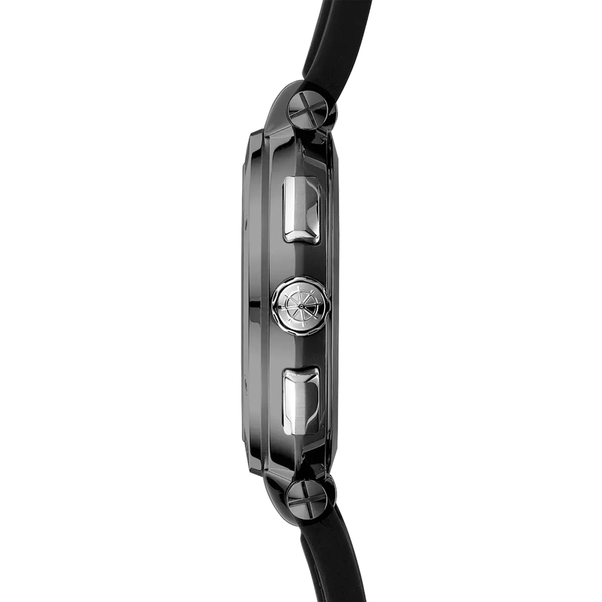 NEWPORT Chronographe acier PVD noir - profil