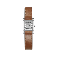 ANTARÈS - QUARTZ CARRÉ - ACIER & CUIR CAMEL