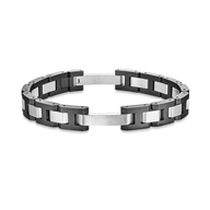 BRACELET CAP CAMARAT - ACIER & CÉRAMIQUE NOIRE