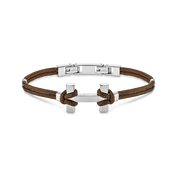 BRACELET AMARRAGE - ACIER - BRUN