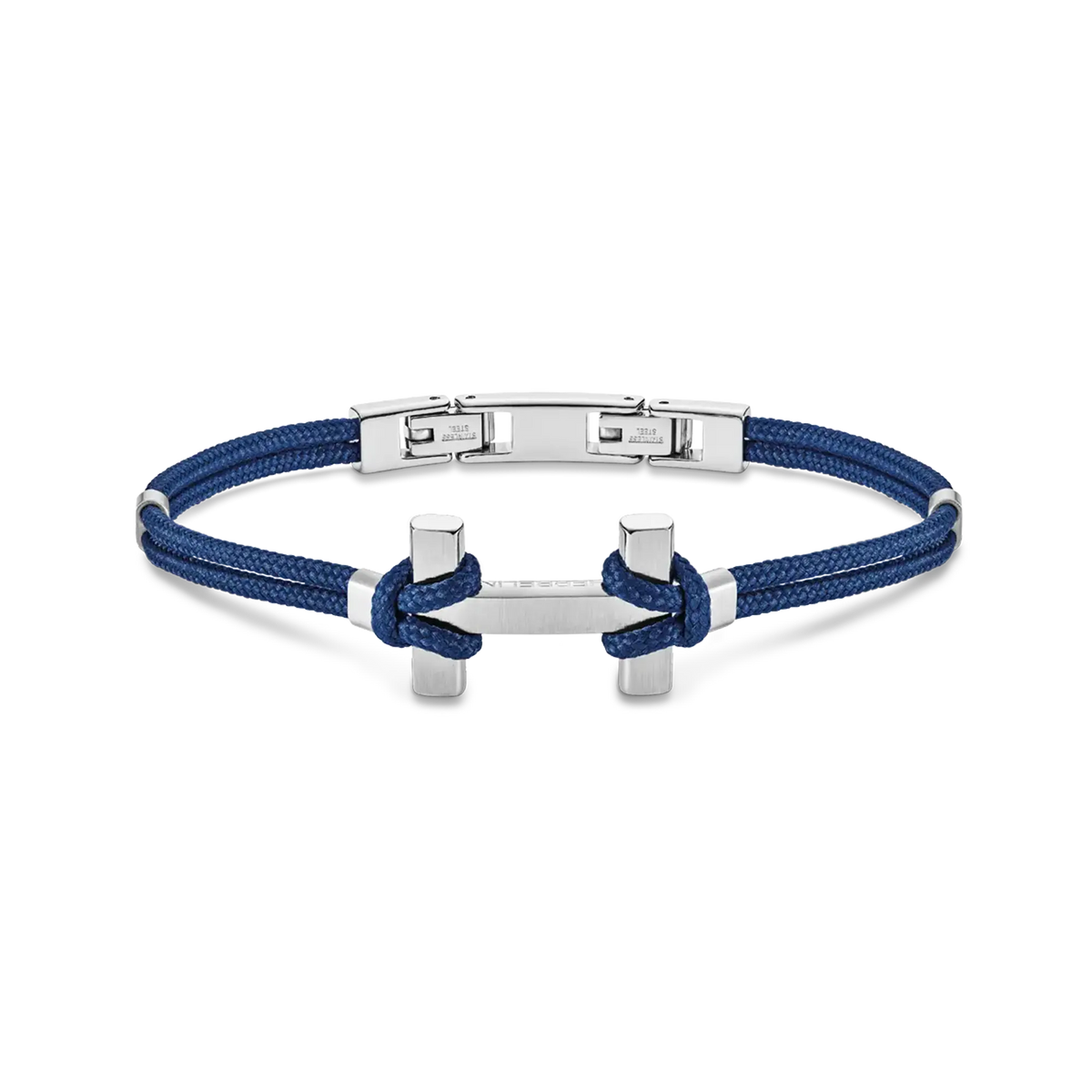 Bracelet Amarrage en acier bleu