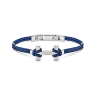 BRACELET AMARRAGE - ACIER - BLEU