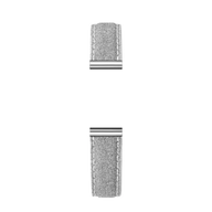 ⁣⁢ANTARÈS - ENKELTLÆDERREM - SKINNENDE SØLV⁤⁣