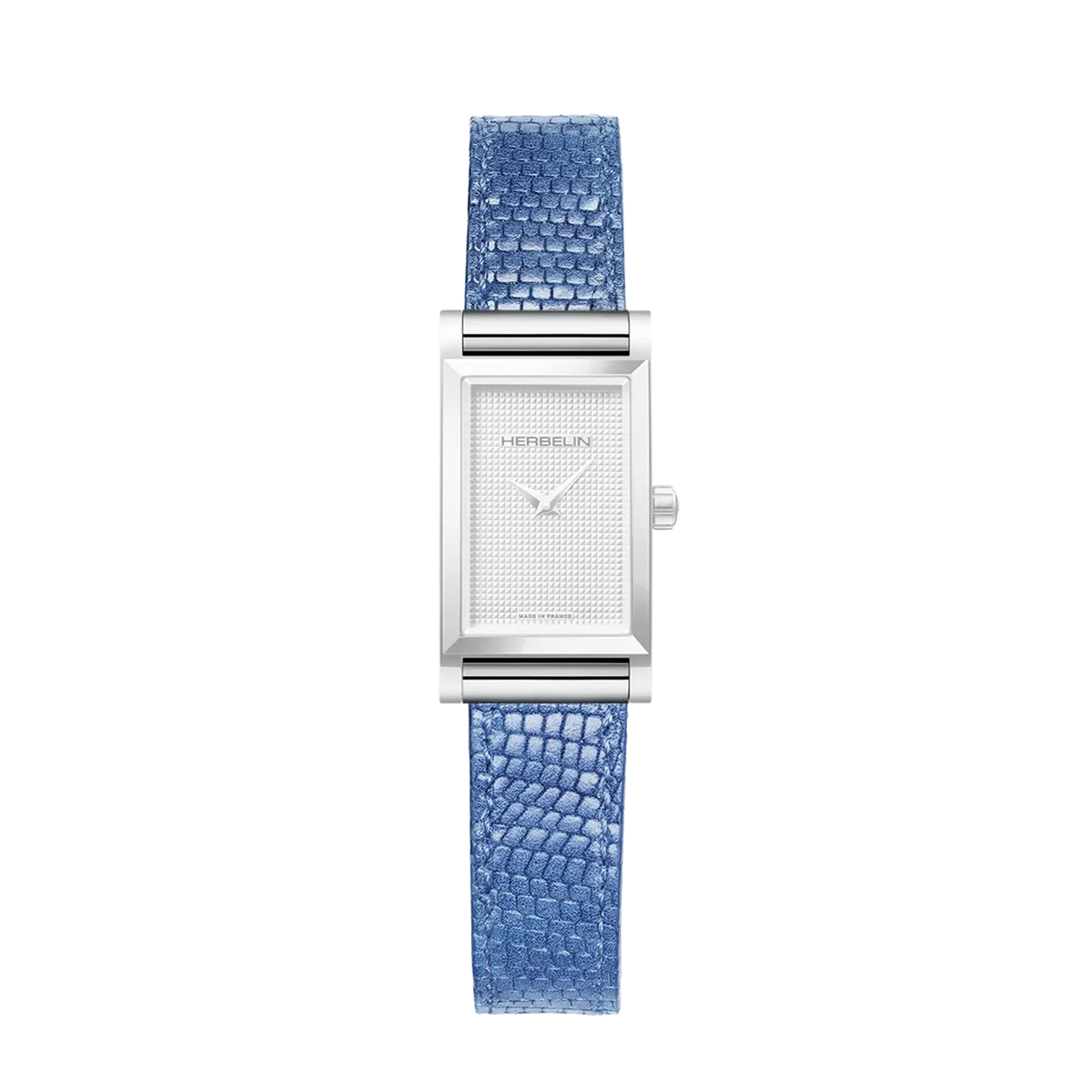 ⁣⁢Brazalete Antarès simple de piel azul⁤⁣