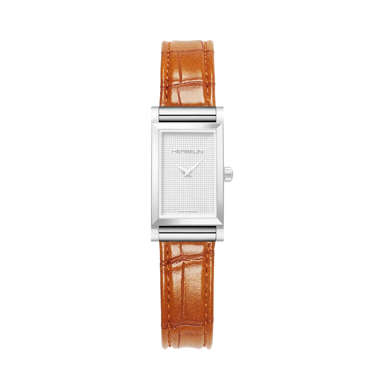 ⁣⁢Brazalete Antarès simple en piel efecto cocodrilo⁤⁣
