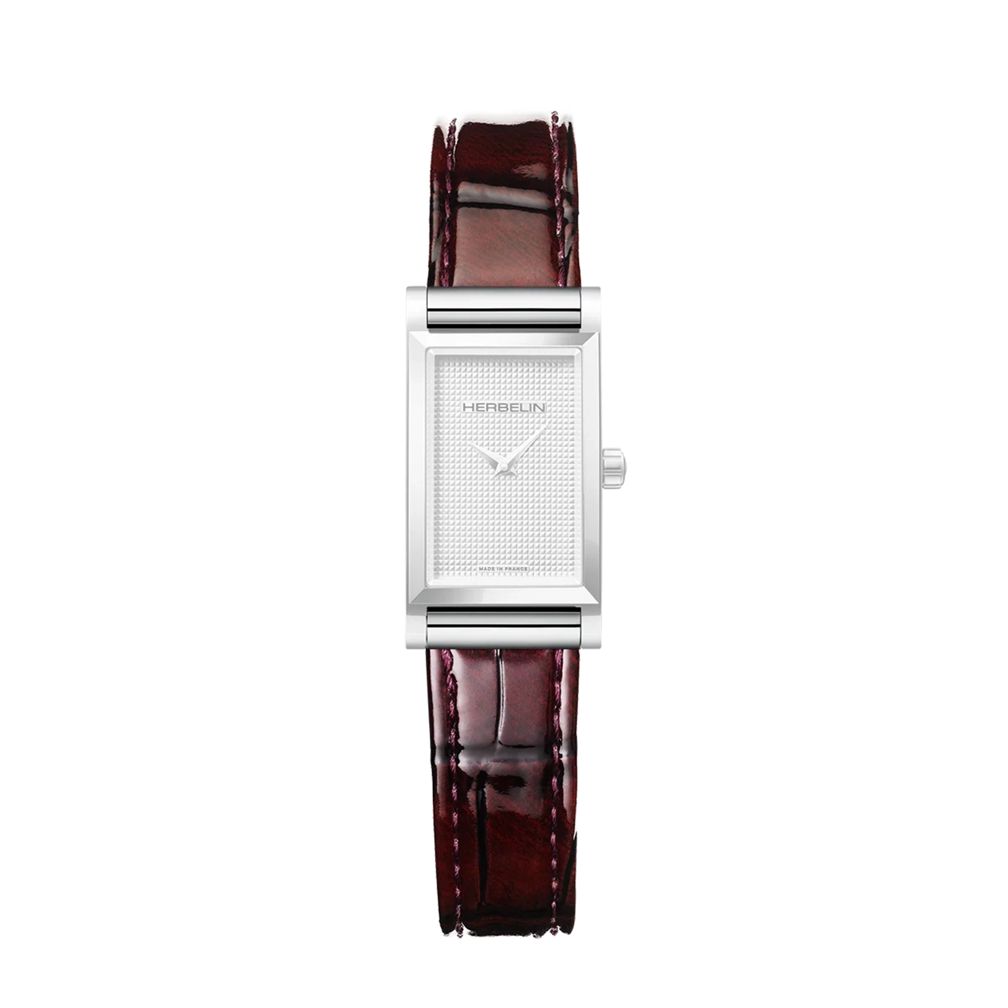Bracelet Antarès simple en cuir bordeaux