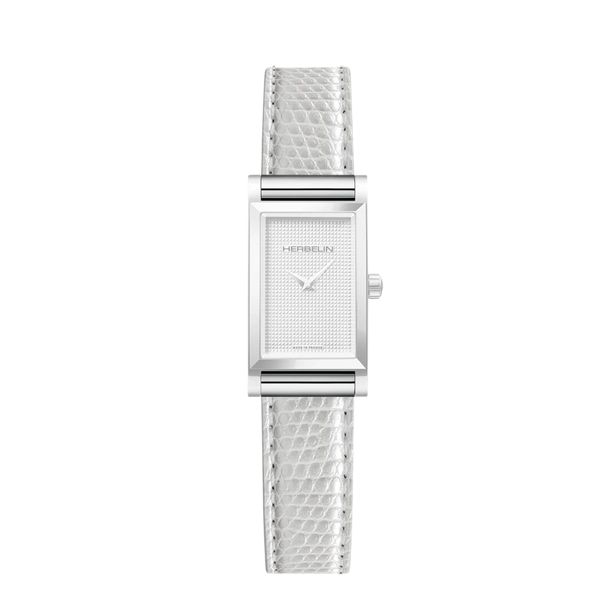 ⁣⁢Brazalete Antarès simple en iguana blanco⁤⁣