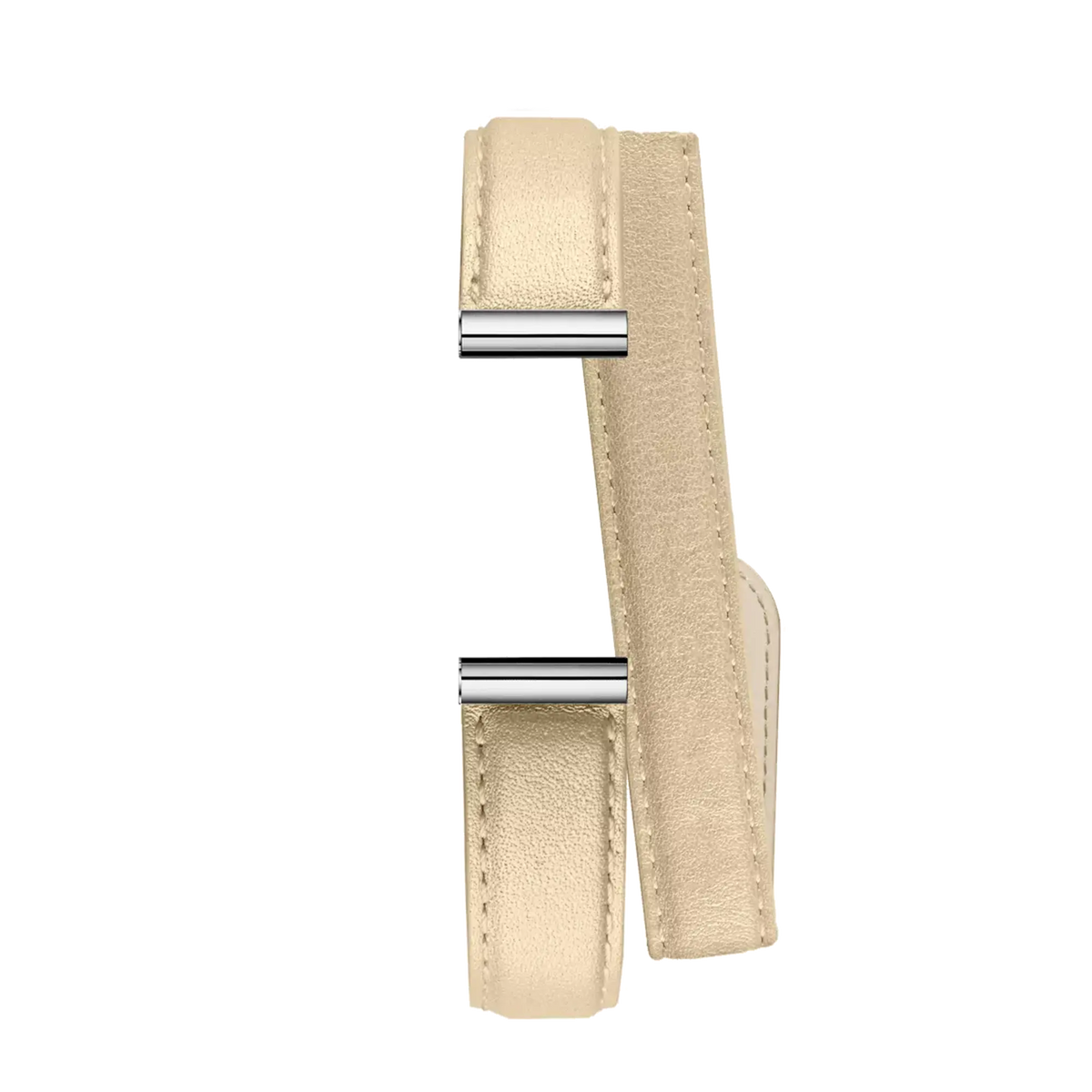 ⁣⁢Bracciale Antarès doppio in pelle⁤⁣