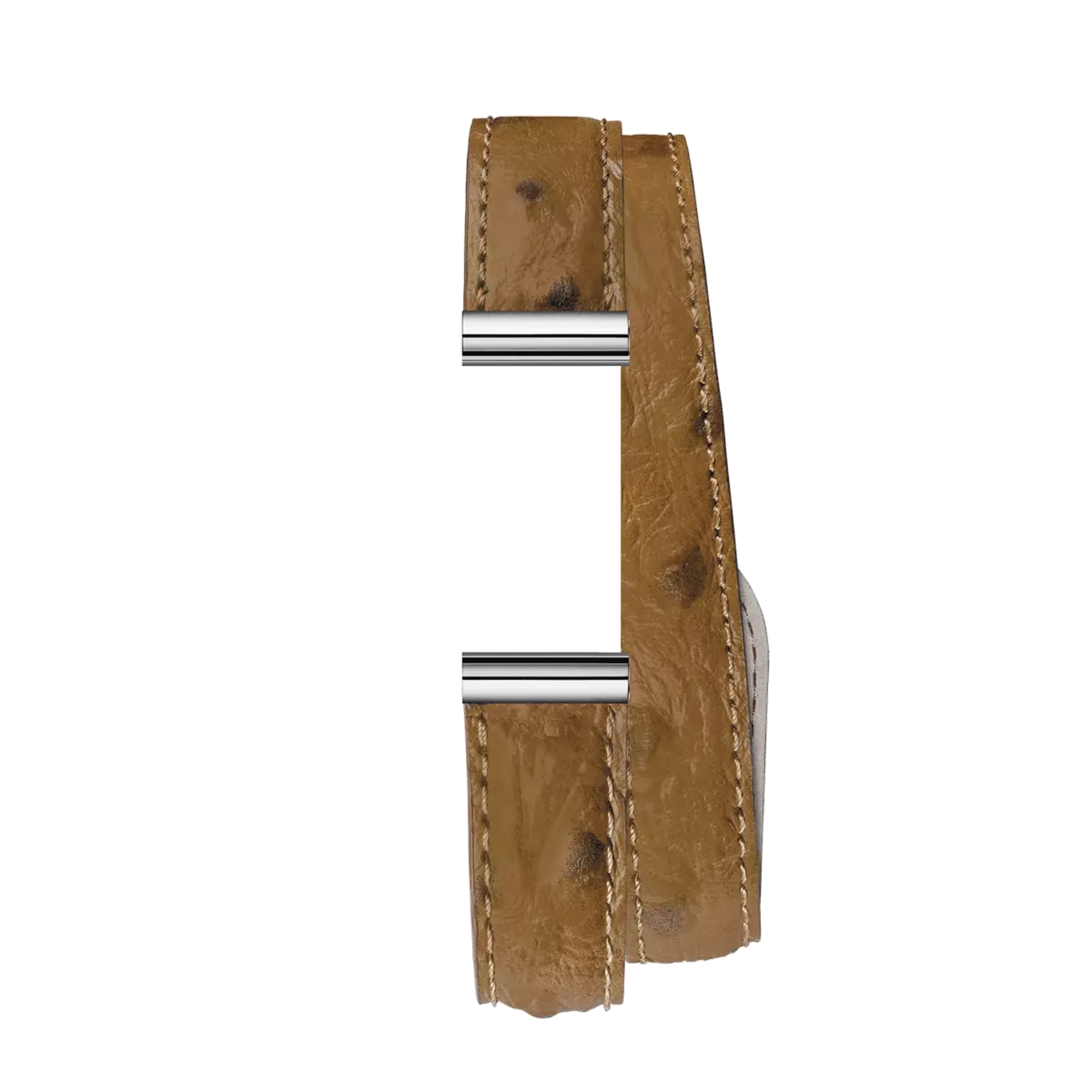 Bracelet Antarès double en cuir camel
