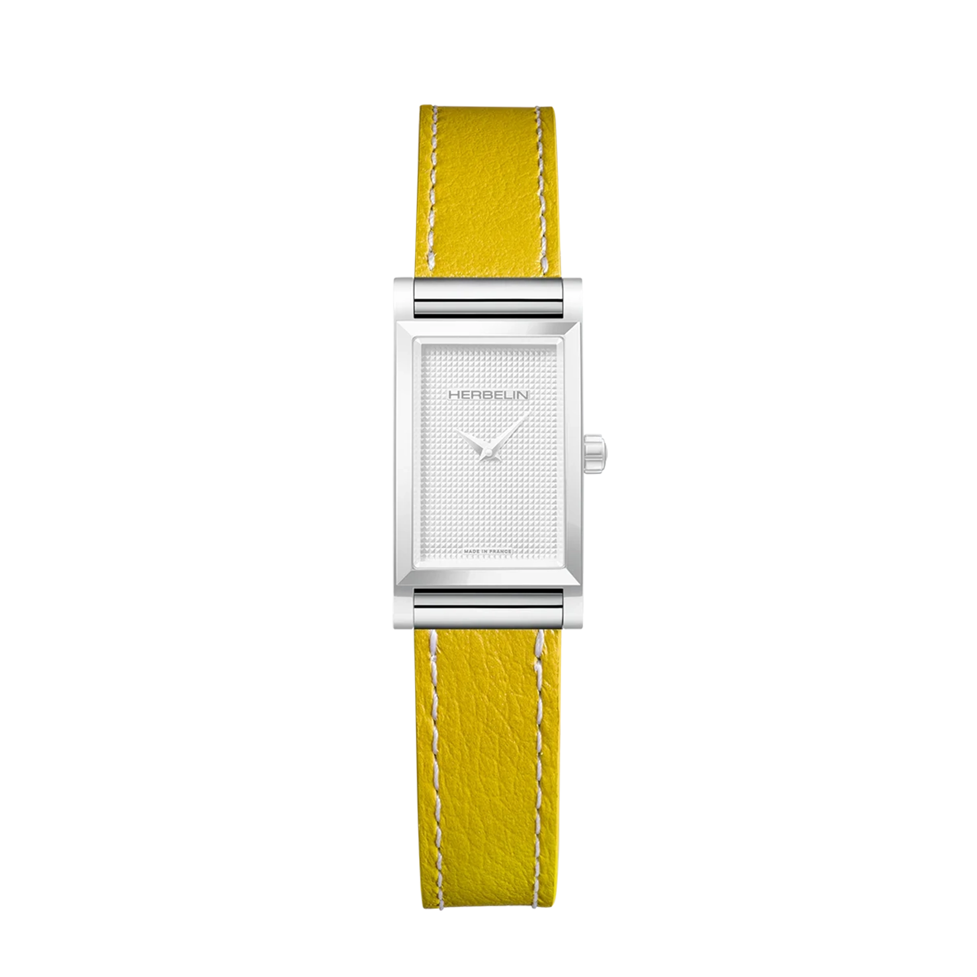 Bracelet Antarès simple en cuir jaune