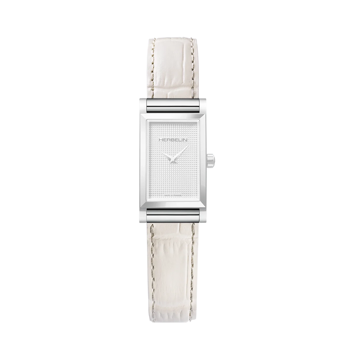 ⁣⁢Bracciale Antarès singolo in pelle effetto coccodrillo beige⁤⁣
