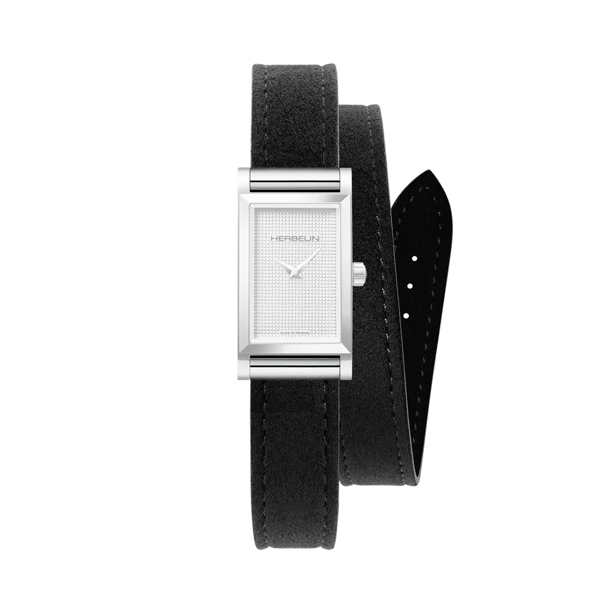 Bracelet Antarès double en suédé noir