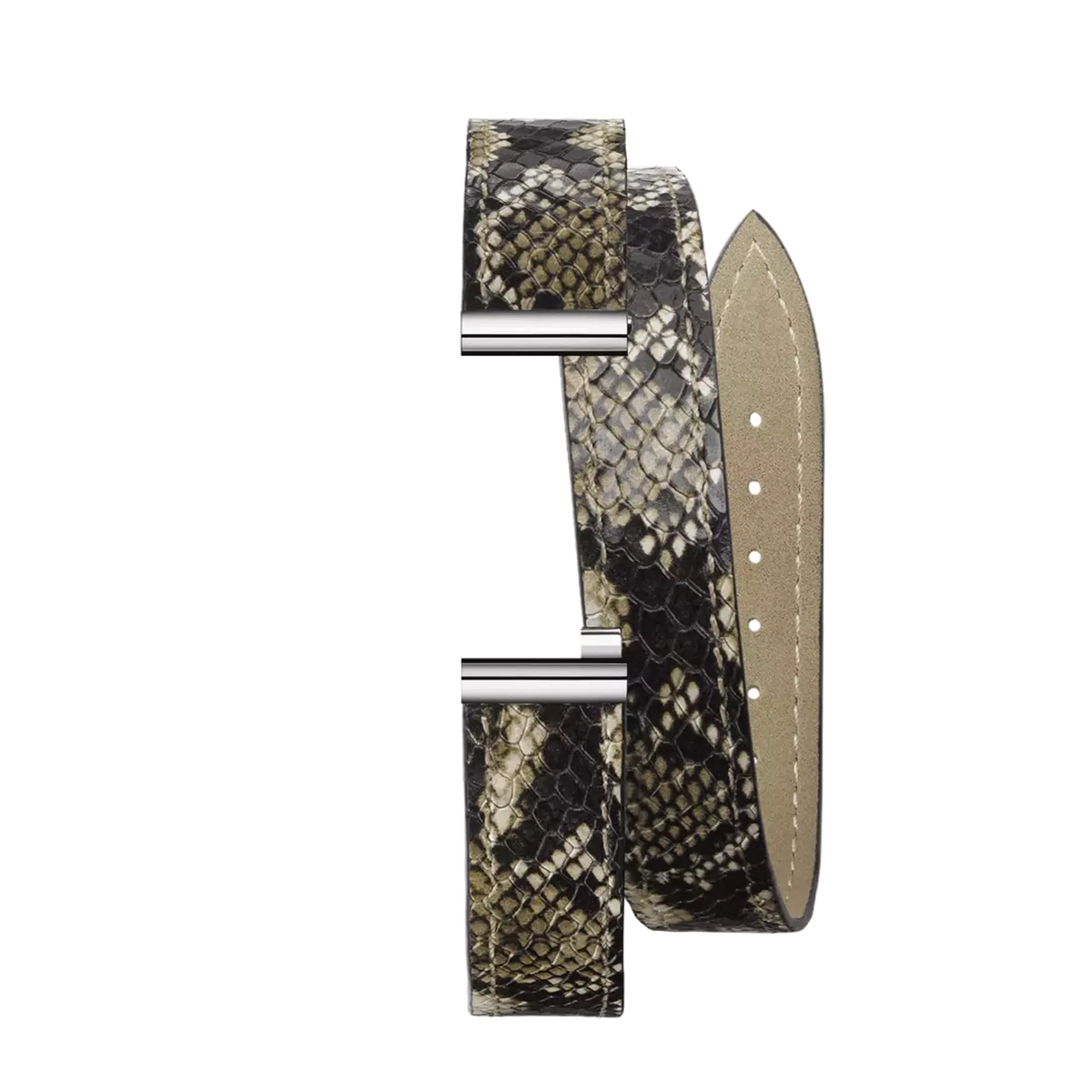 ⁣⁢Bracciale Antarès doppio in pelle⁤⁣