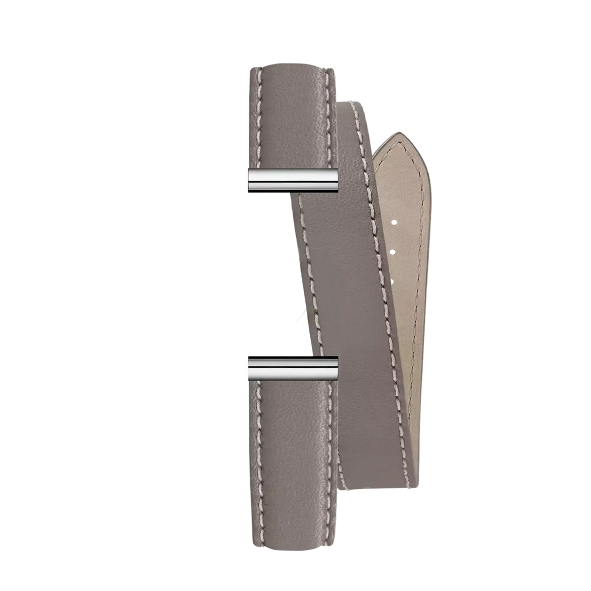 ⁣⁢Pulsera Antarès doble de piel beige⁤⁣