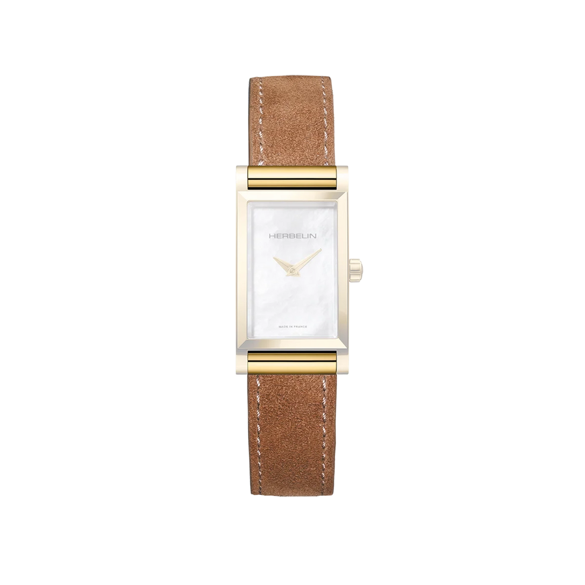 ⁣⁢Bracciale Antarès semplice in camoscio color cammello⁤⁣