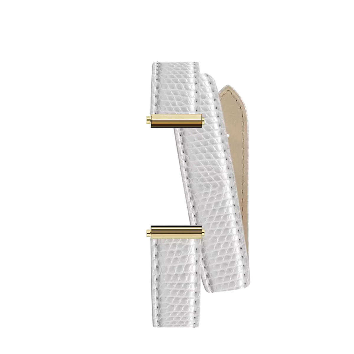 ⁣⁢White iguana double Antarès bracelet⁤⁣