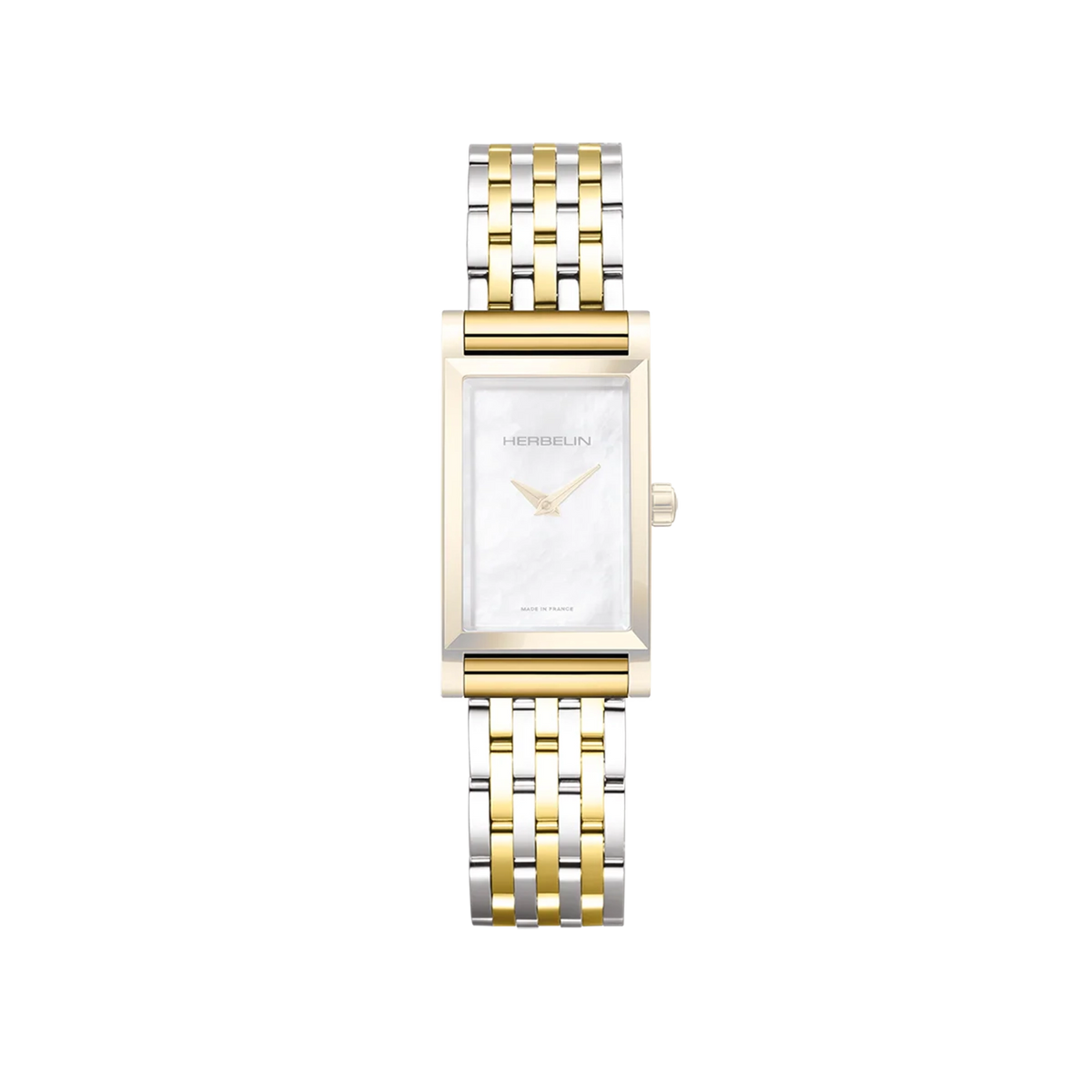 ⁣⁢Brazalete Antarès simple en acero bicolor⁤⁣