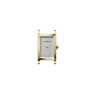 ⁣⁢ANTARÈS - RETTANGOLO - BIANCO &amp; PVD ORO GIALLO⁤⁣