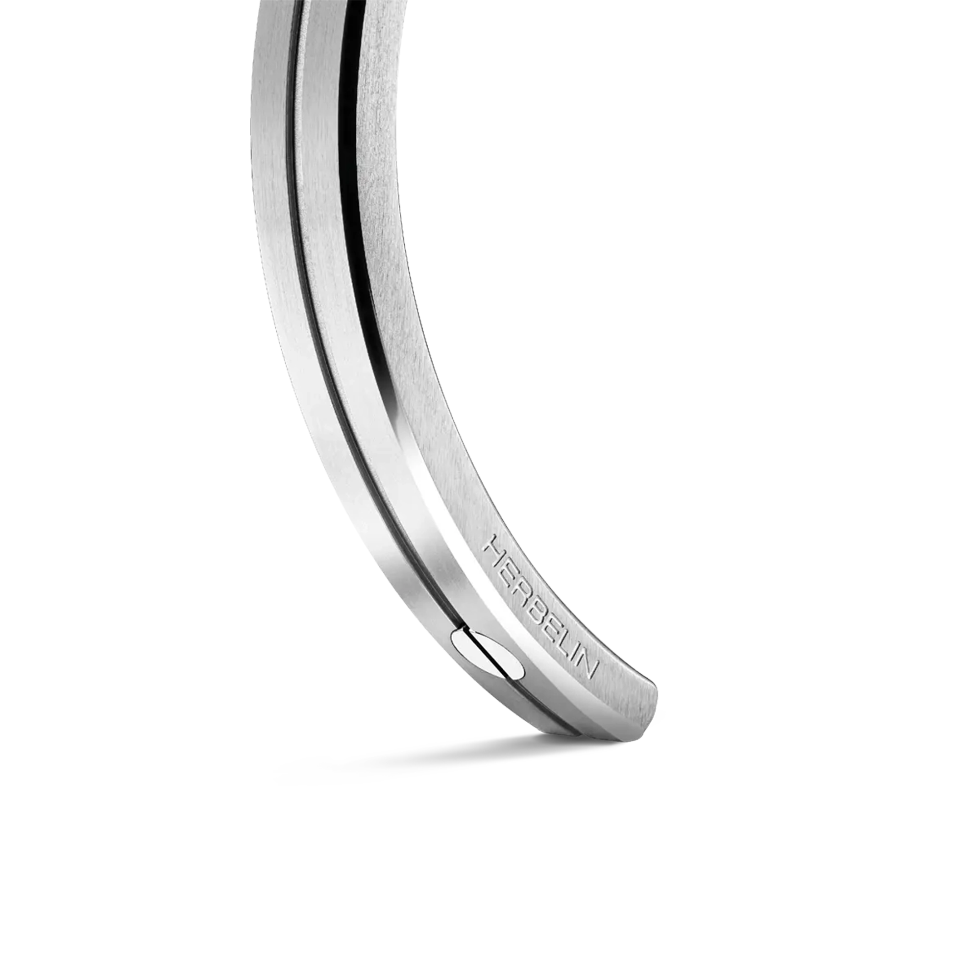 ⁣⁢Detail des Newport Armreifs, Stahl⁤⁣