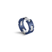 ⁣⁢RING CAP CAMARAT - STÅL &amp; BLÅ KERAMIK⁤⁣