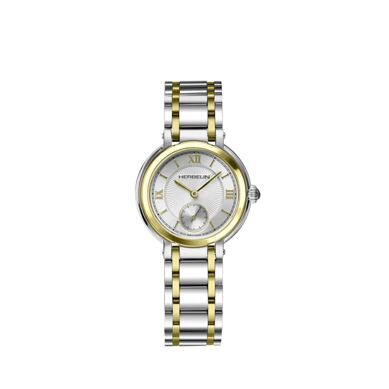 montre femme herbelin galet bicolore acier pvd or jaune
