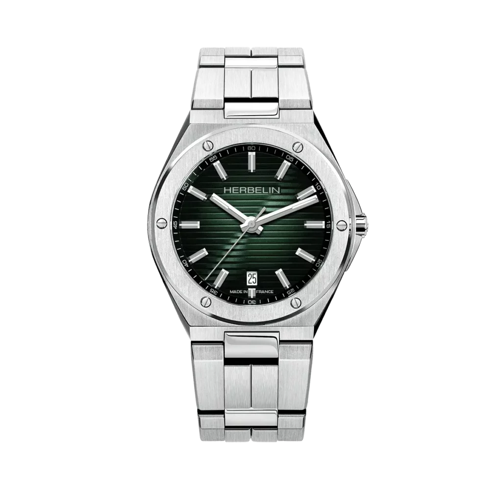 montre Cap Camarat cadran vert boitier acier inoxydable mouvement quartz