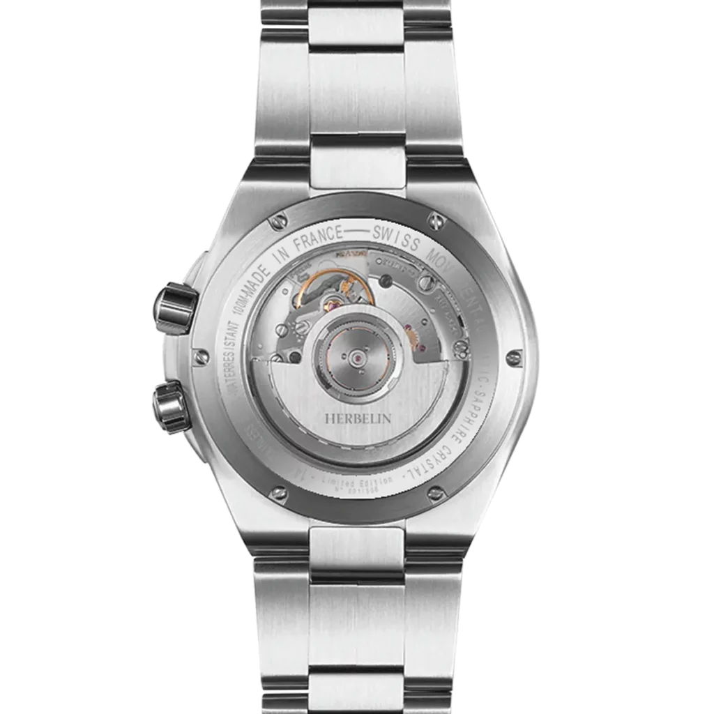 dos montre Herbelin mouvement automatique GMT
