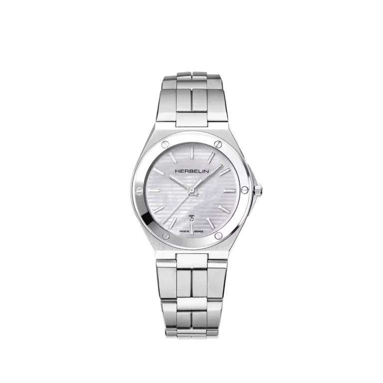 cap camarat nacre cadran acier femme montre