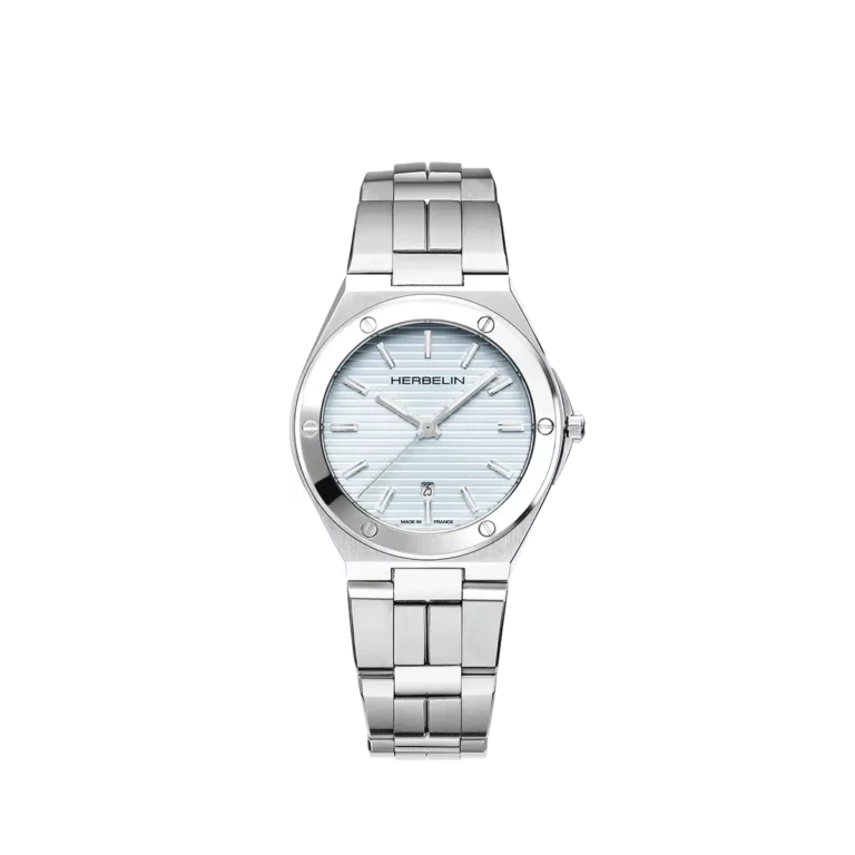 montre herbelin cap camarat cadran bleu glace femme