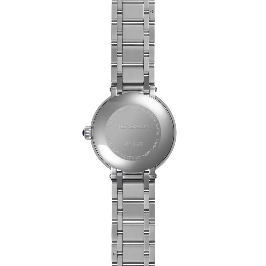 dos montre femme galet herbelin elegante moderne automatique