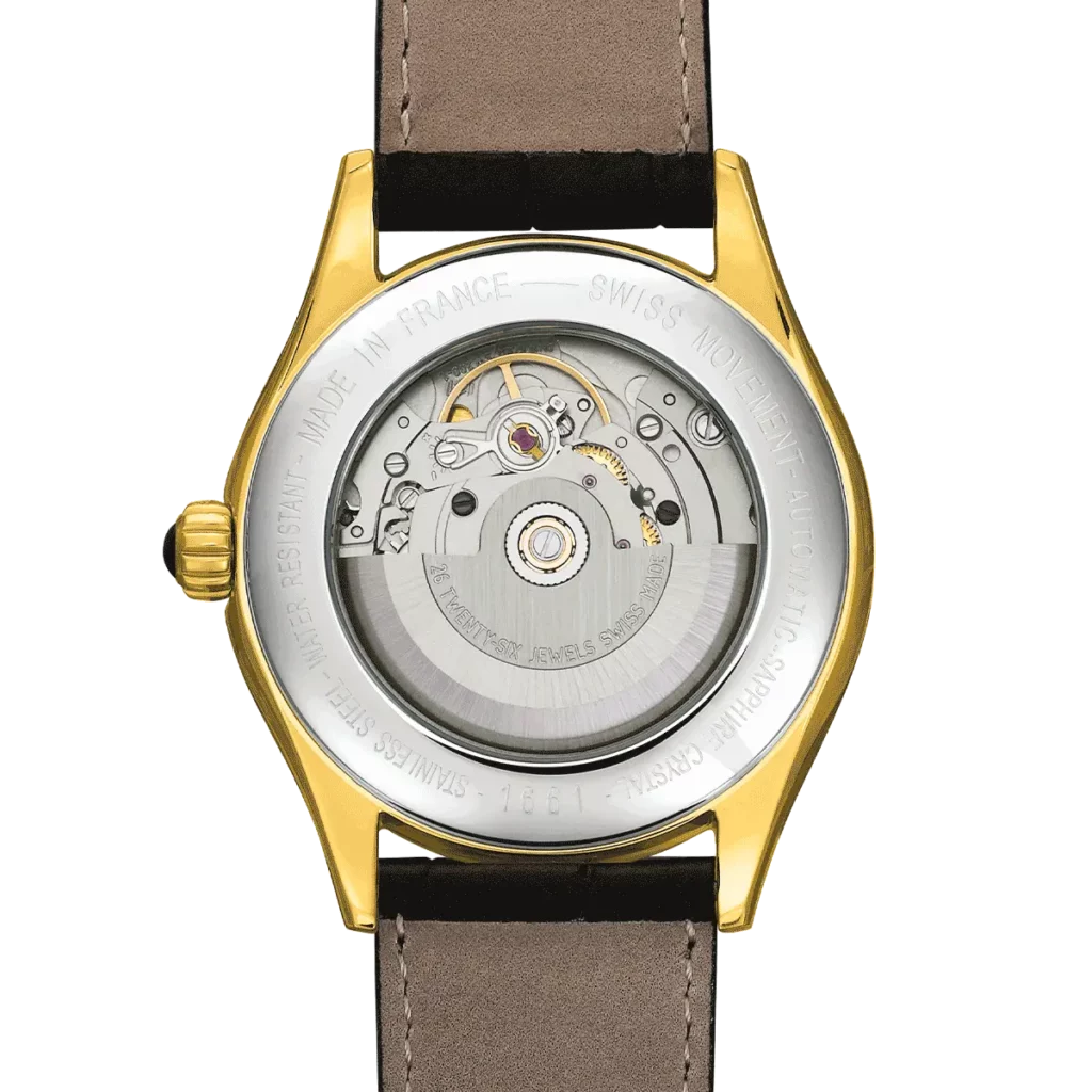 dos montre Herbelin bracelet cuir automatique homme