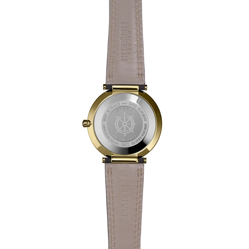 montre newport herbelin vue de dos