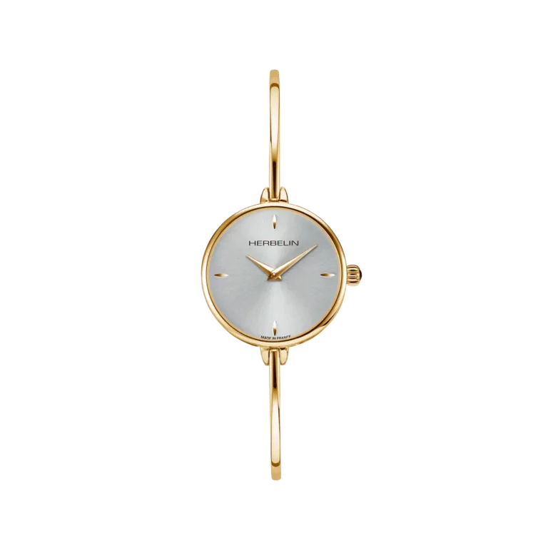 montre herbelin fil plaque or jaune femme finesse bracelet
