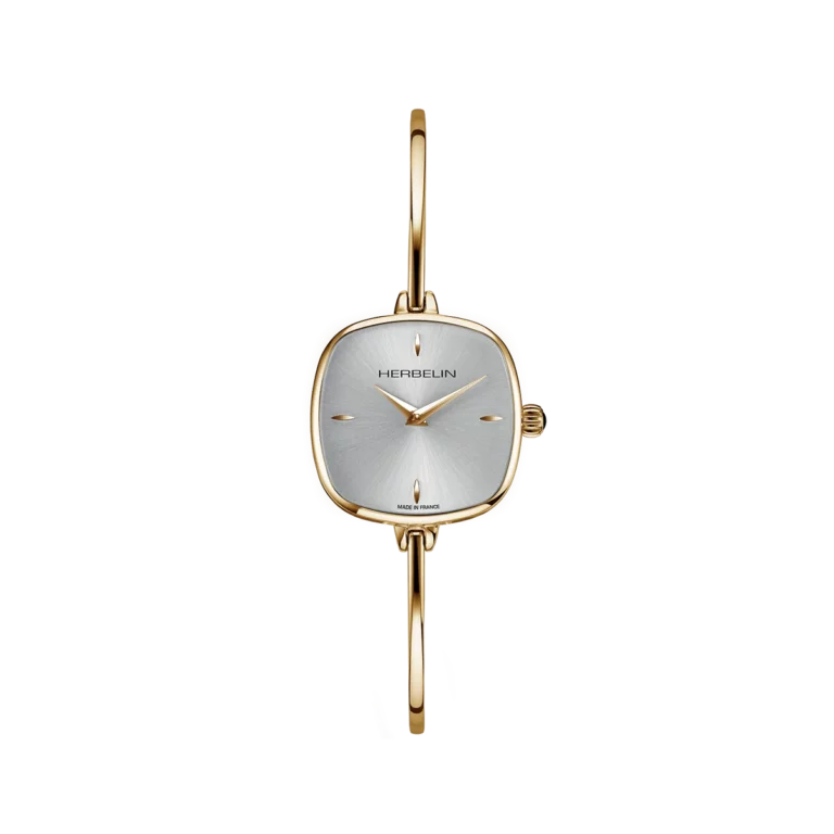 montre herbelin plaque or jaune femme