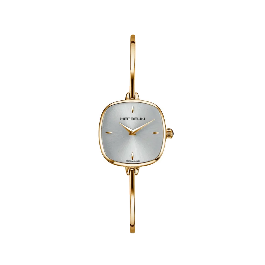 montre herbelin plaque or jaune femme
