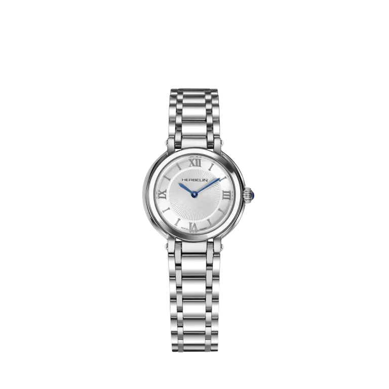 montre herbelin acier chiffre romain cadran modele femme galet