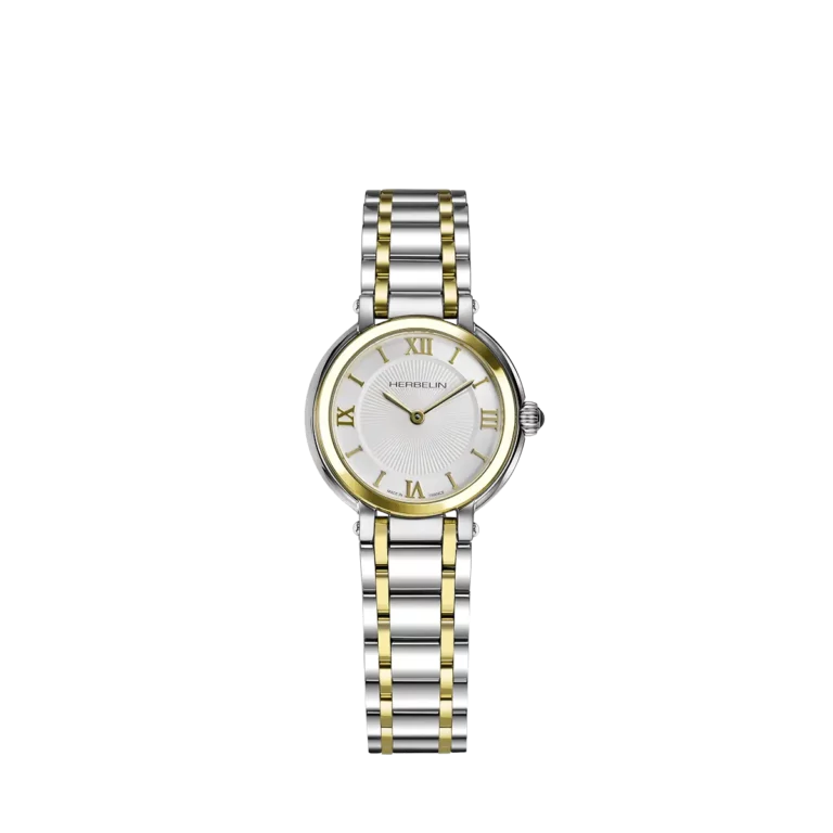 montre herbelin femme galet bicolore acier pvd or jaune