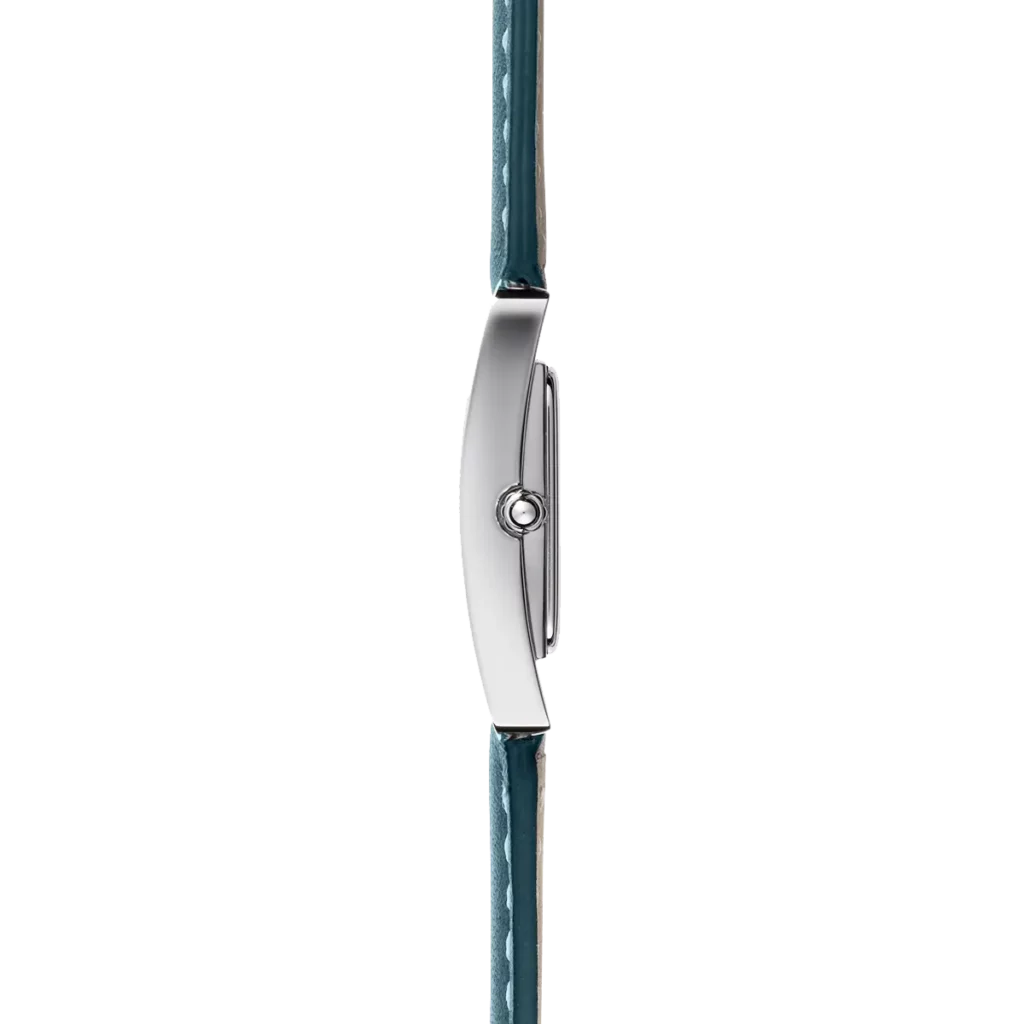 montre bracelet vert canard en cuir