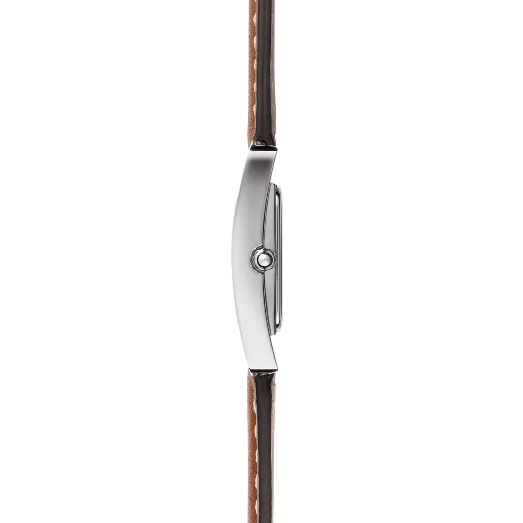 profil herbelin montre Veme avenue bracelet marron cadran argent