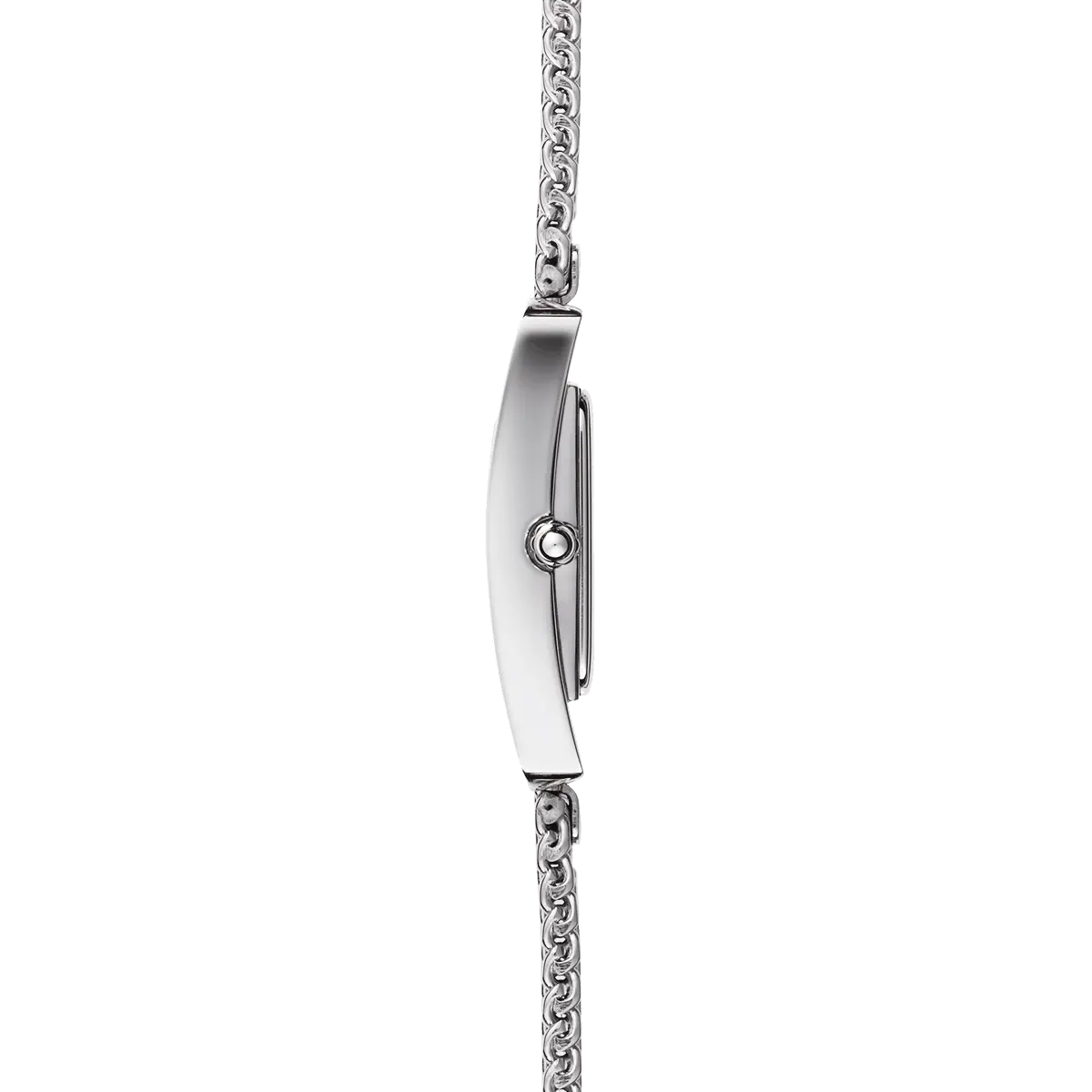 profil montre herbelin bracelet milanais acier argent cadran nacre femme