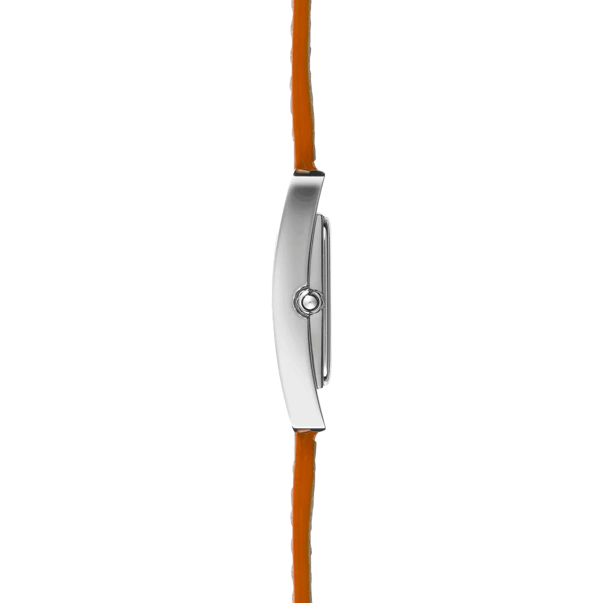 profil herbelin montre bracelet double tour laniere orange cadran nacre