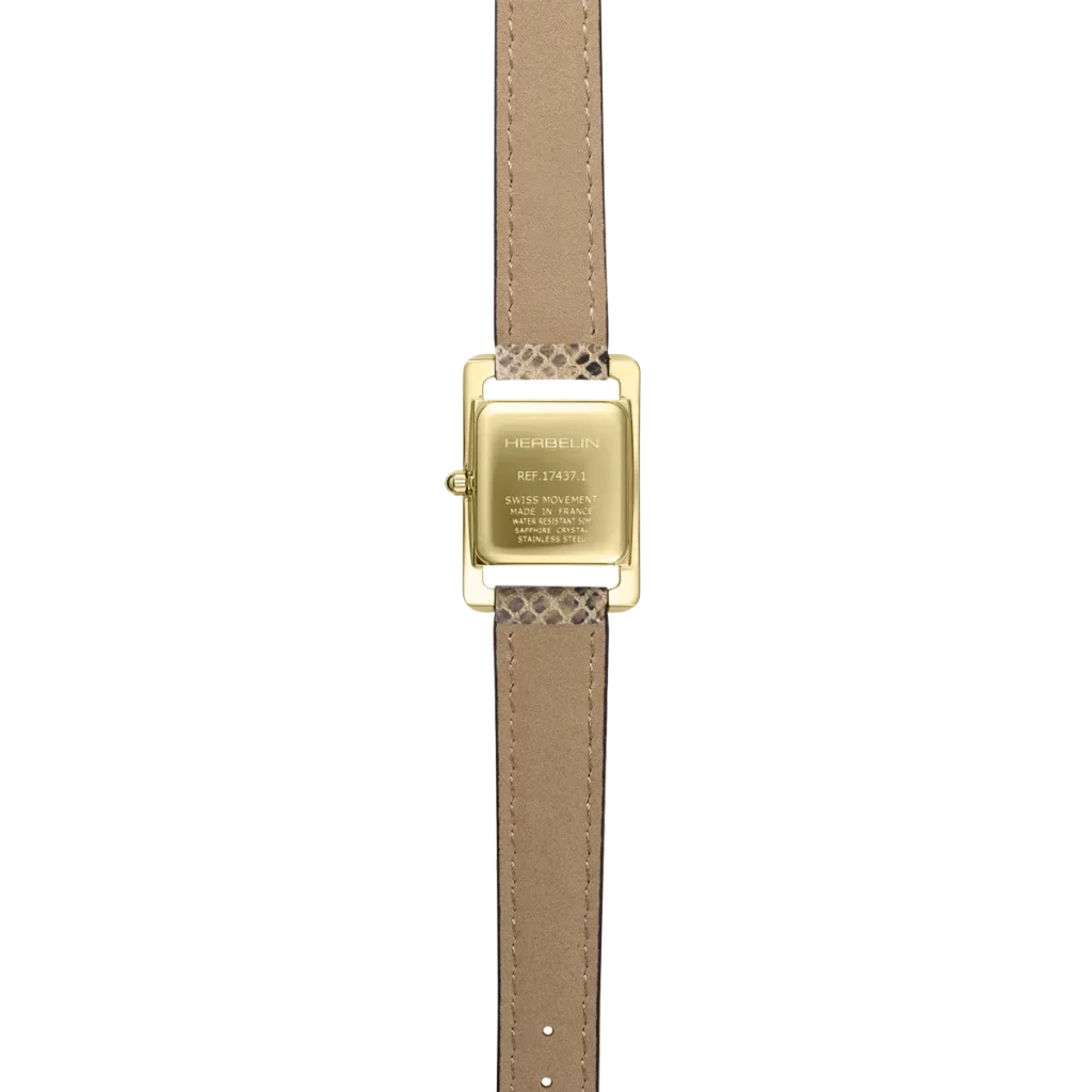 dos montre plaqué or jaune herbelin