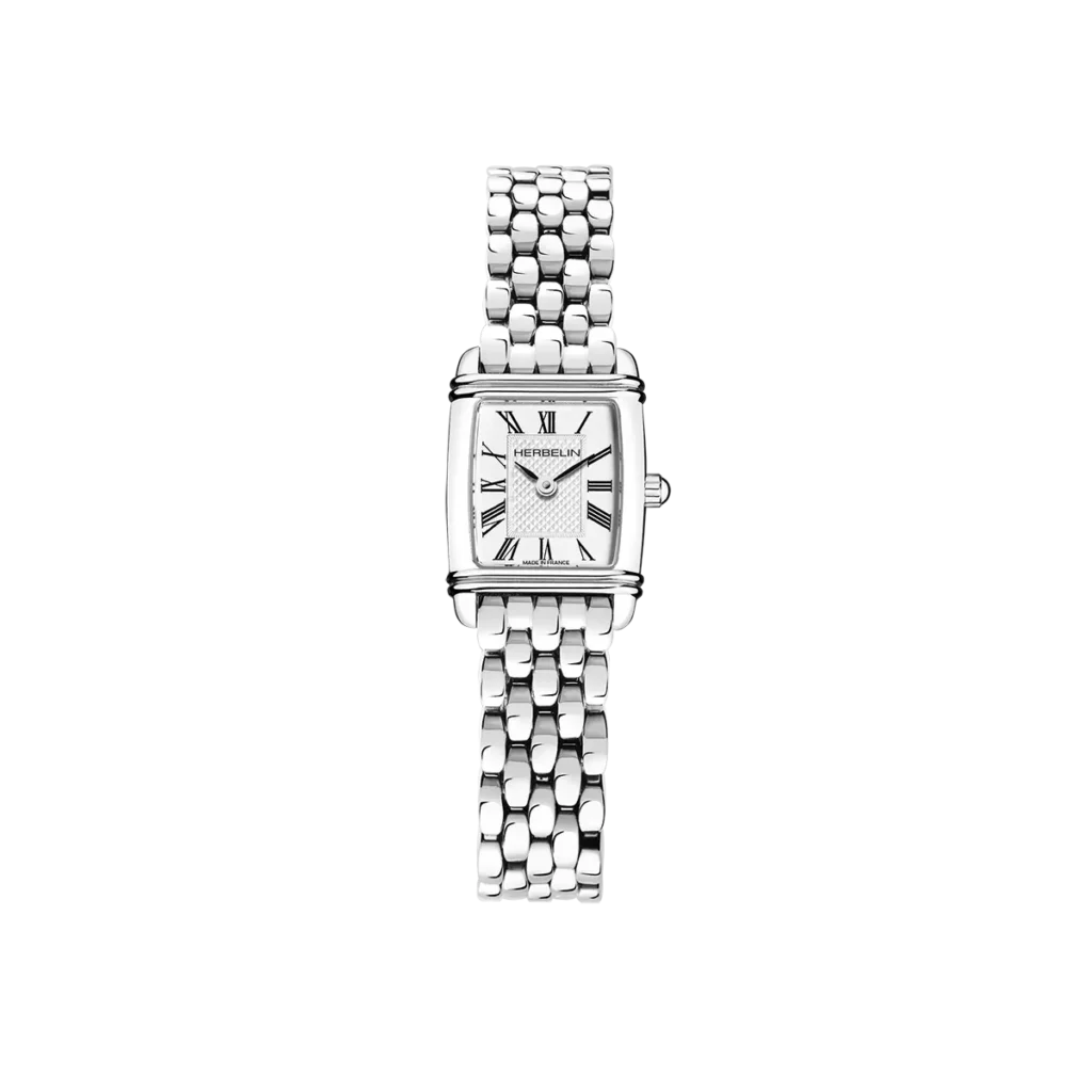 montre herbelin femme bracelet milanais acier
