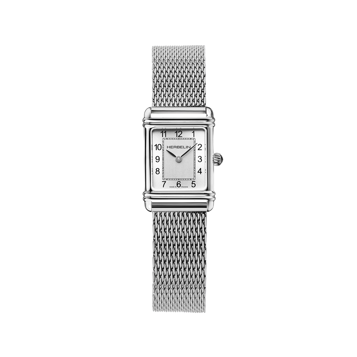 ART DÉCO - QUARTZ - ACIER & MAILLE MILANAISE
