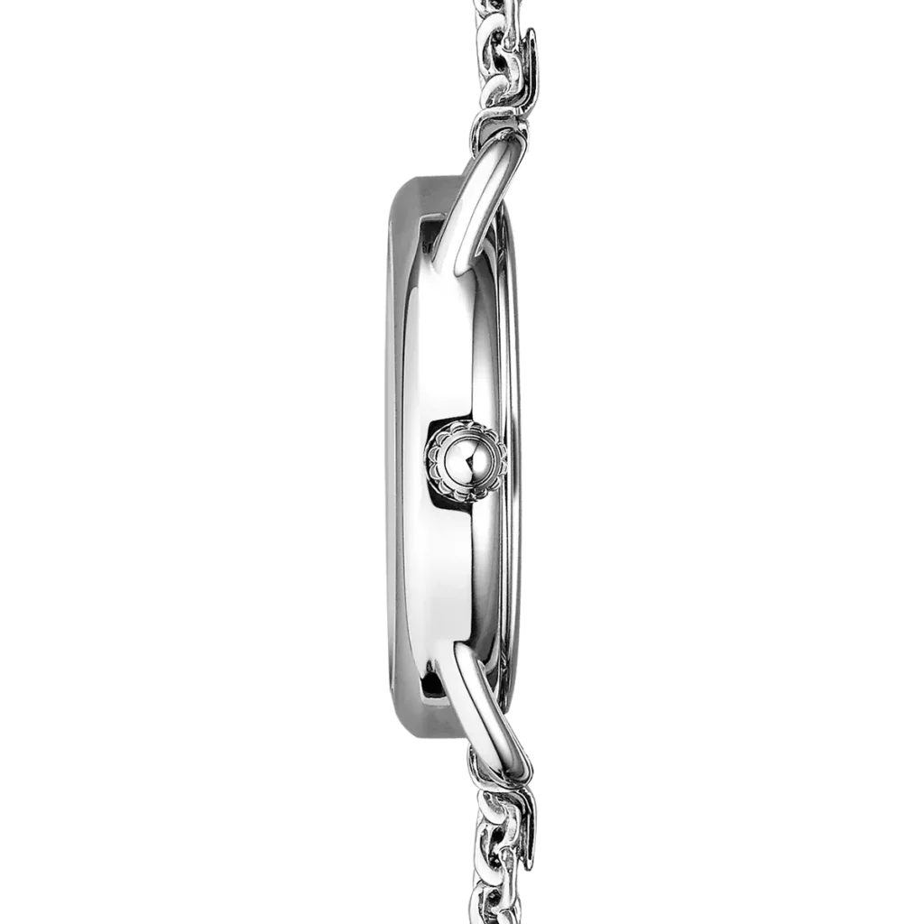 montre herbelin femme cadran nacre bracelet milanais acier