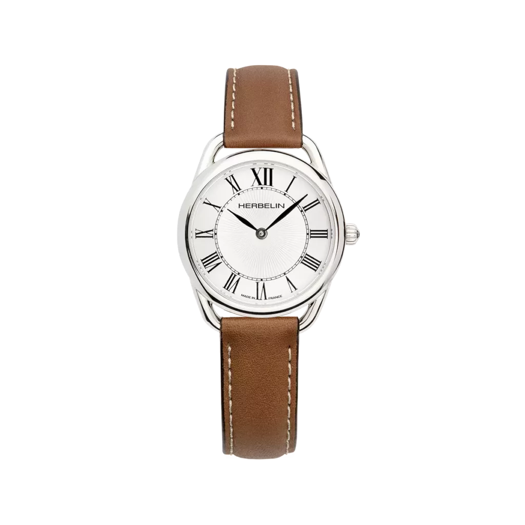 herbelin montre bracelet cuir chiffre romain